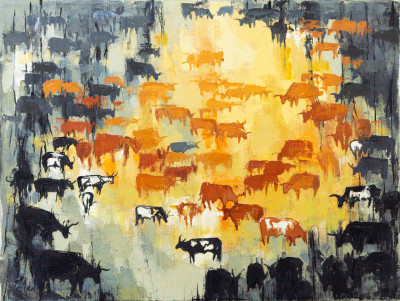 Grazing Cattle in a Landscape